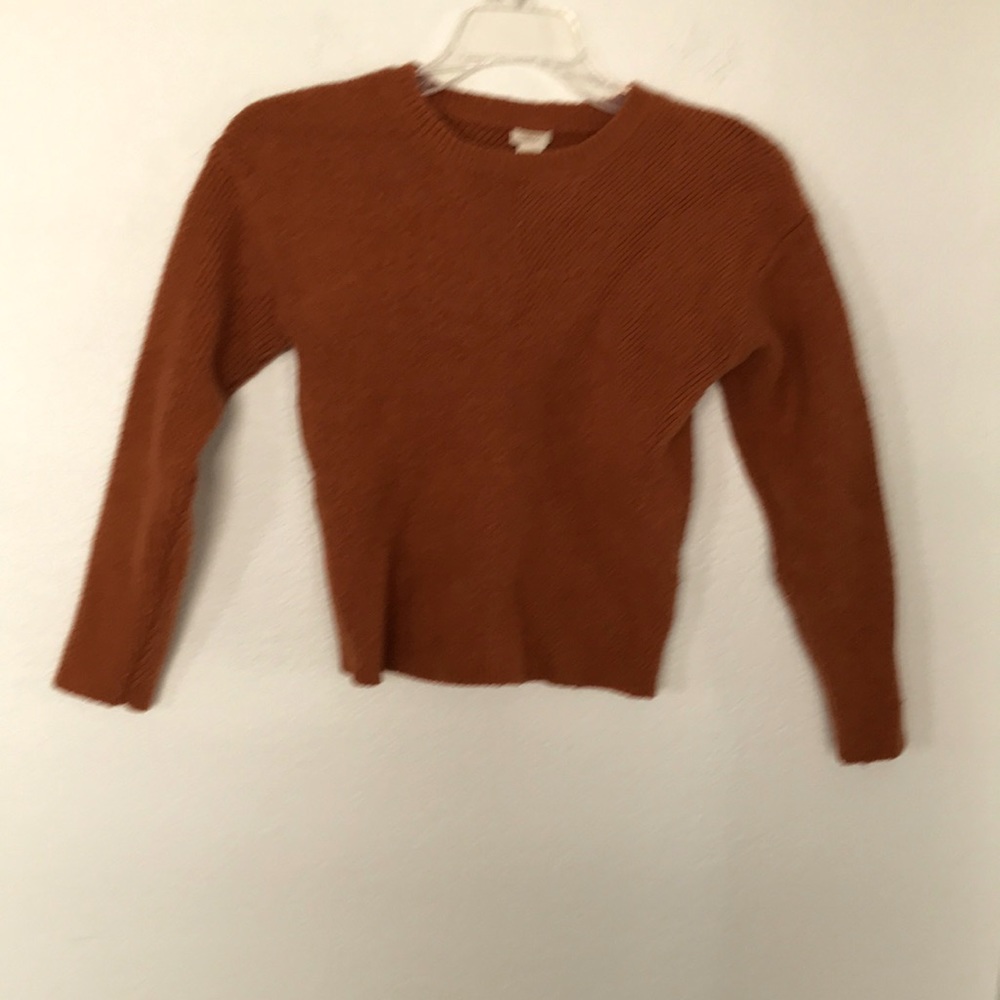 FOREVER 21 GIRLS SWEATER PRETTY RUSTY ORANGE COLOR SIZE L 12-14